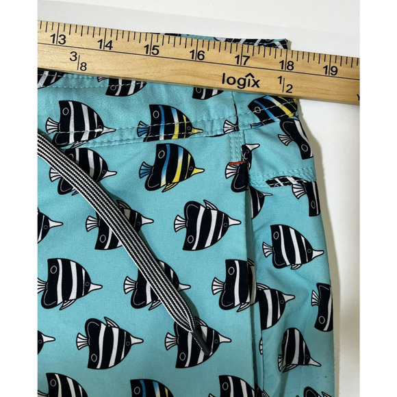 SAXX Betawave 2N1 DropTemp Cooling Liner Board Shorts Size 34 Blue Angel Fish - Picture 5 of 15